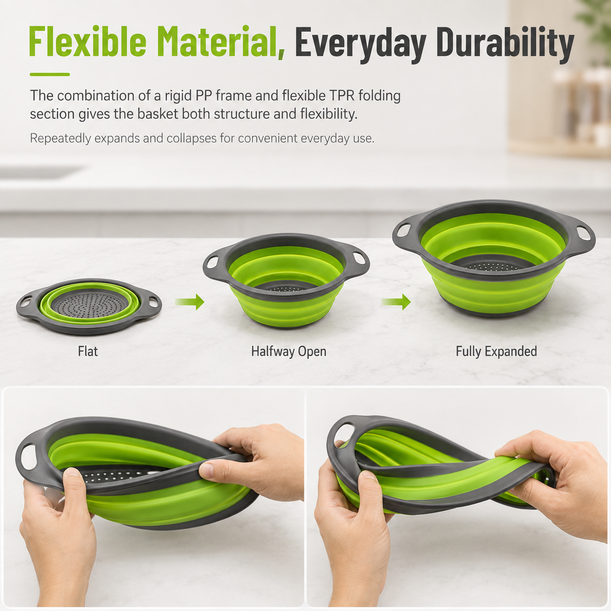 🔥Hot Sale 50% OFF🔥Collapsible Colander & Strainer Basket