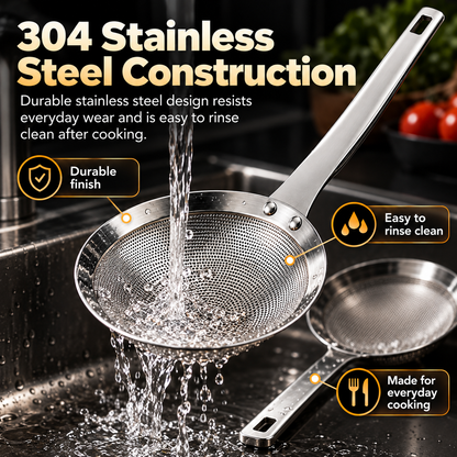 🔥 Limited-time 50% off-304 Stainless Steel Fine Mesh Strainer Spoon🥄