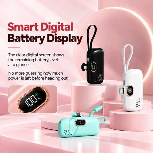 🔥Hot Sale 50% OFF🔥22.5W Mini Fast Charging Power Bank