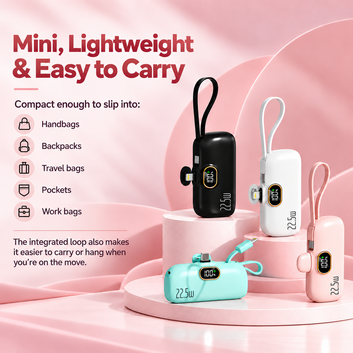 🔥Hot Sale 50% OFF🔥22.5W Mini Fast Charging Power Bank