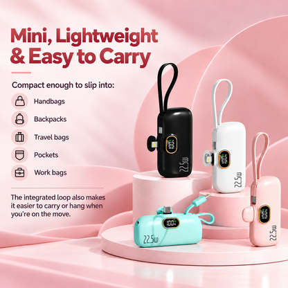 🔥Hot Sale 50% OFF🔥22.5W Mini Fast Charging Power Bank