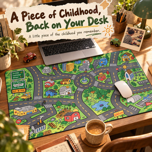 🔥 Limited-time 50% off-Nostalgic City Road Map Desk Mat