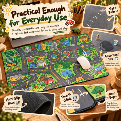 🔥 Limited-time 50% off-Nostalgic City Road Map Desk Mat