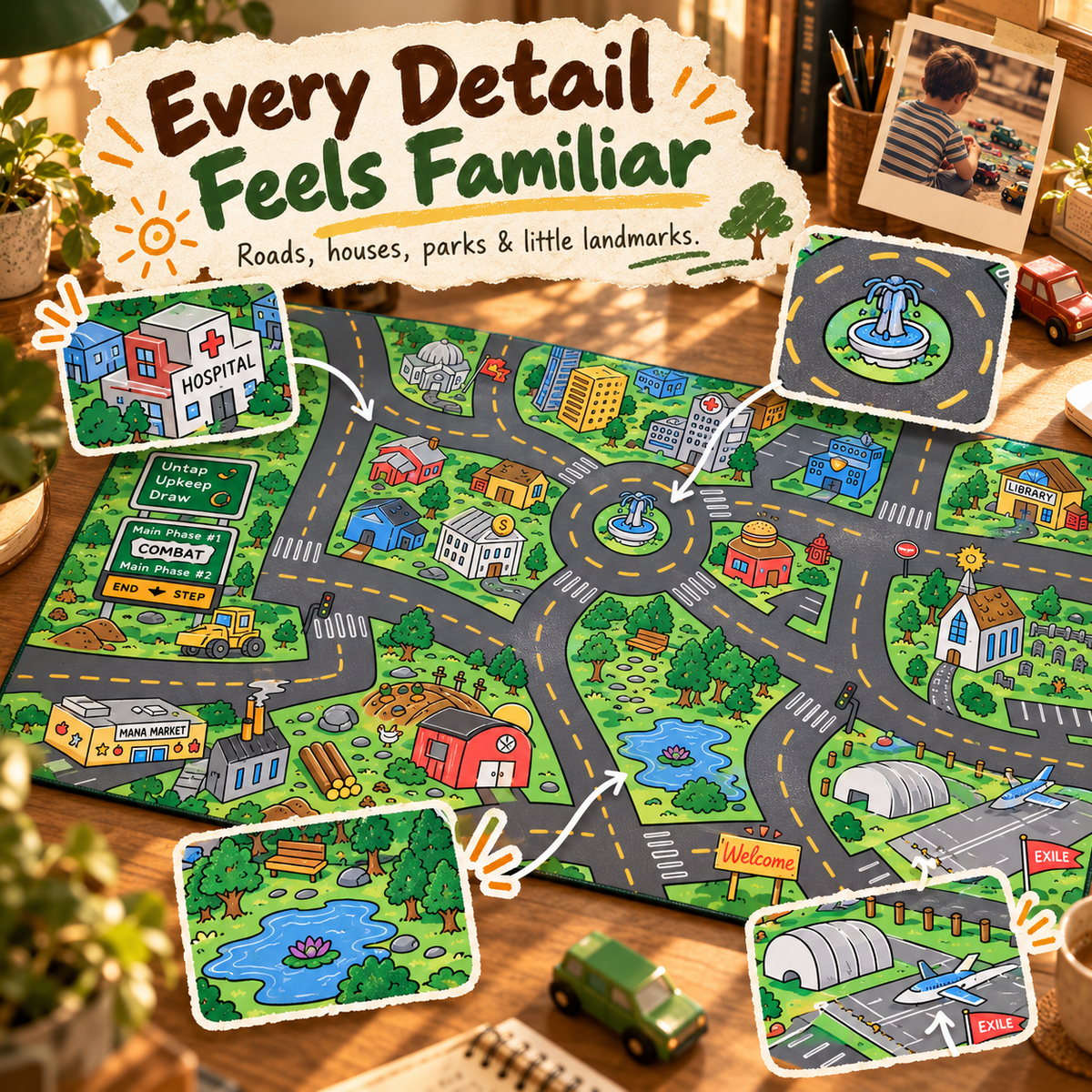 🔥 Limited-time 50% off-Nostalgic City Road Map Desk Mat
