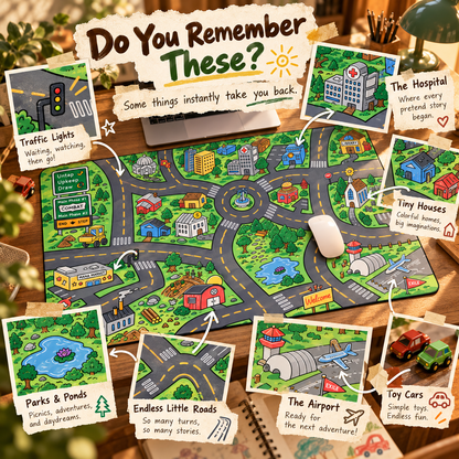 🔥 Limited-time 50% off-Nostalgic City Road Map Desk Mat