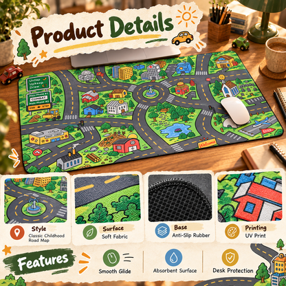 🔥 Limited-time 50% off-Nostalgic City Road Map Desk Mat
