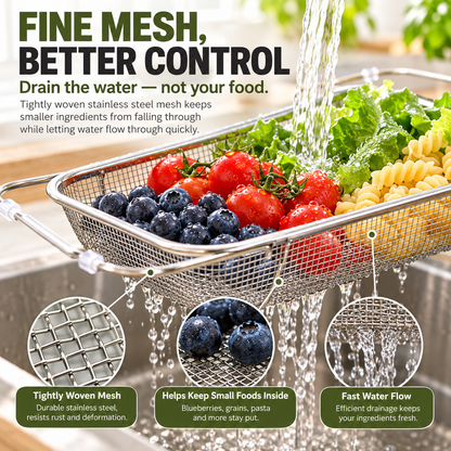 🔥Hot Sale 50% OFF 🎁Adjustable Sink Strainer Basket for Washing & Draining