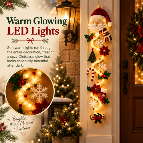 🔥Hot Sale 50% OFF🔥Glowing Christmas Door Hanger 🎄✨