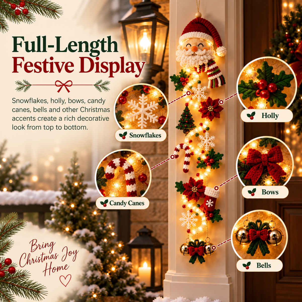 🔥Hot Sale 50% OFF🔥Glowing Christmas Door Hanger 🎄✨