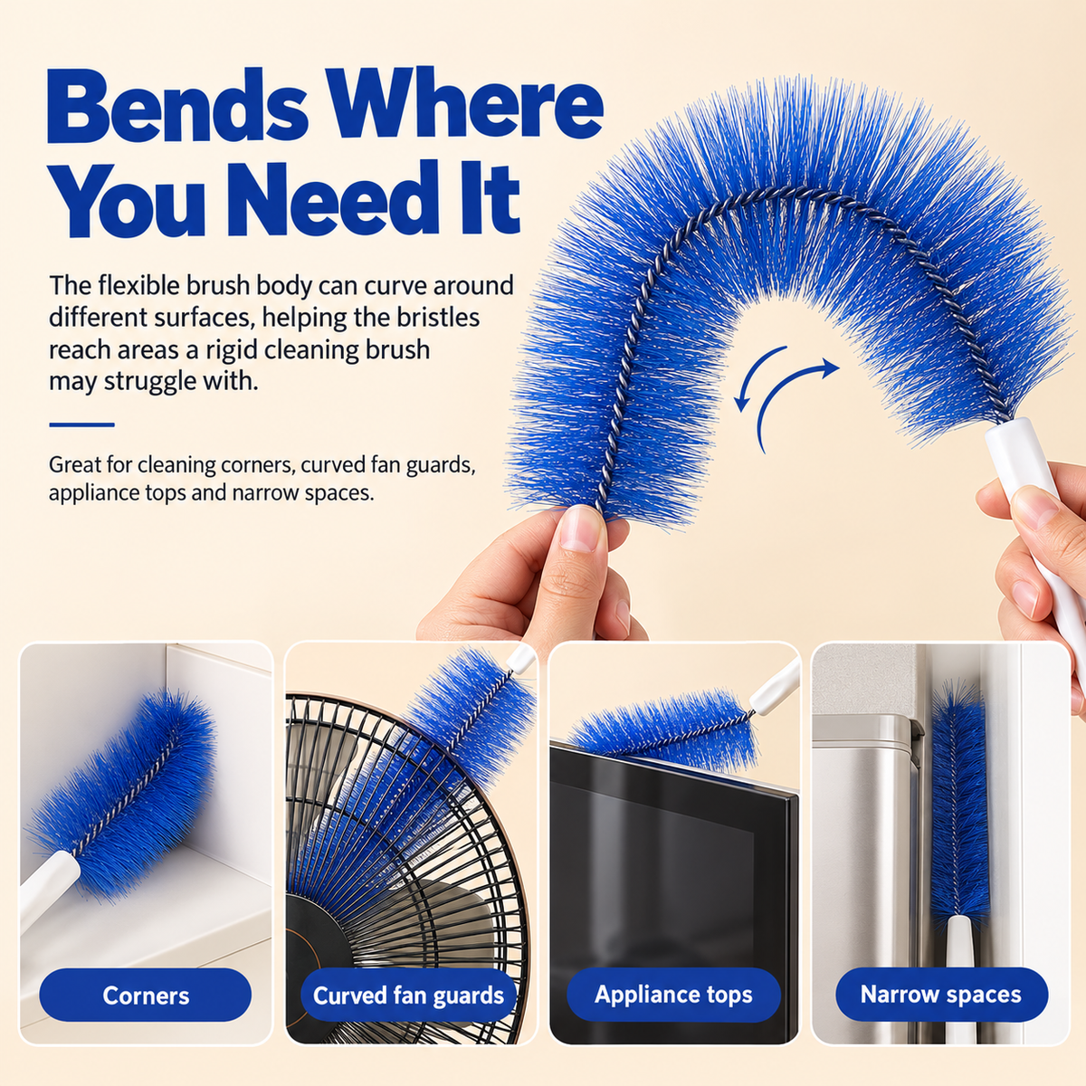 🔥Hot Sale 50% OFF🔥Flexible Bendable Cleaning Brush
