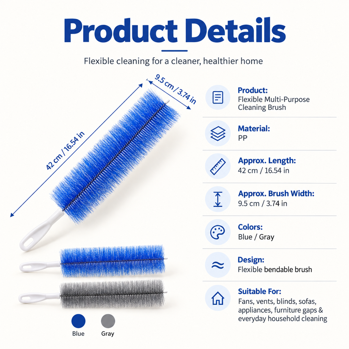 🔥Hot Sale 50% OFF🔥Flexible Bendable Cleaning Brush