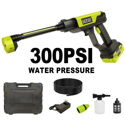 Cordless Pressure Washer Portable Car Cleaner with Charger Base for Home Garden Cleaning Watering
