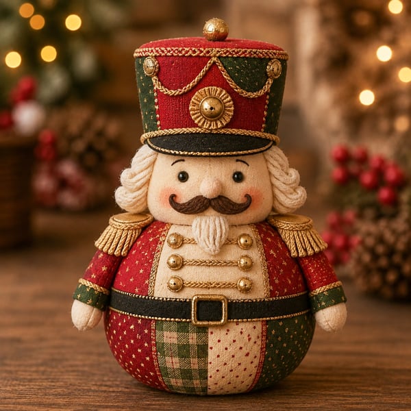 Early Christmas Sale-DIY Patchwork Fabric Doll Kit- Create Your Own Handmade Christmas Character