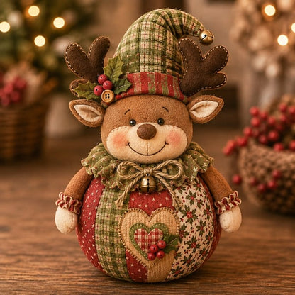 Early Christmas Sale-DIY Patchwork Fabric Doll Kit- Create Your Own Handmade Christmas Character