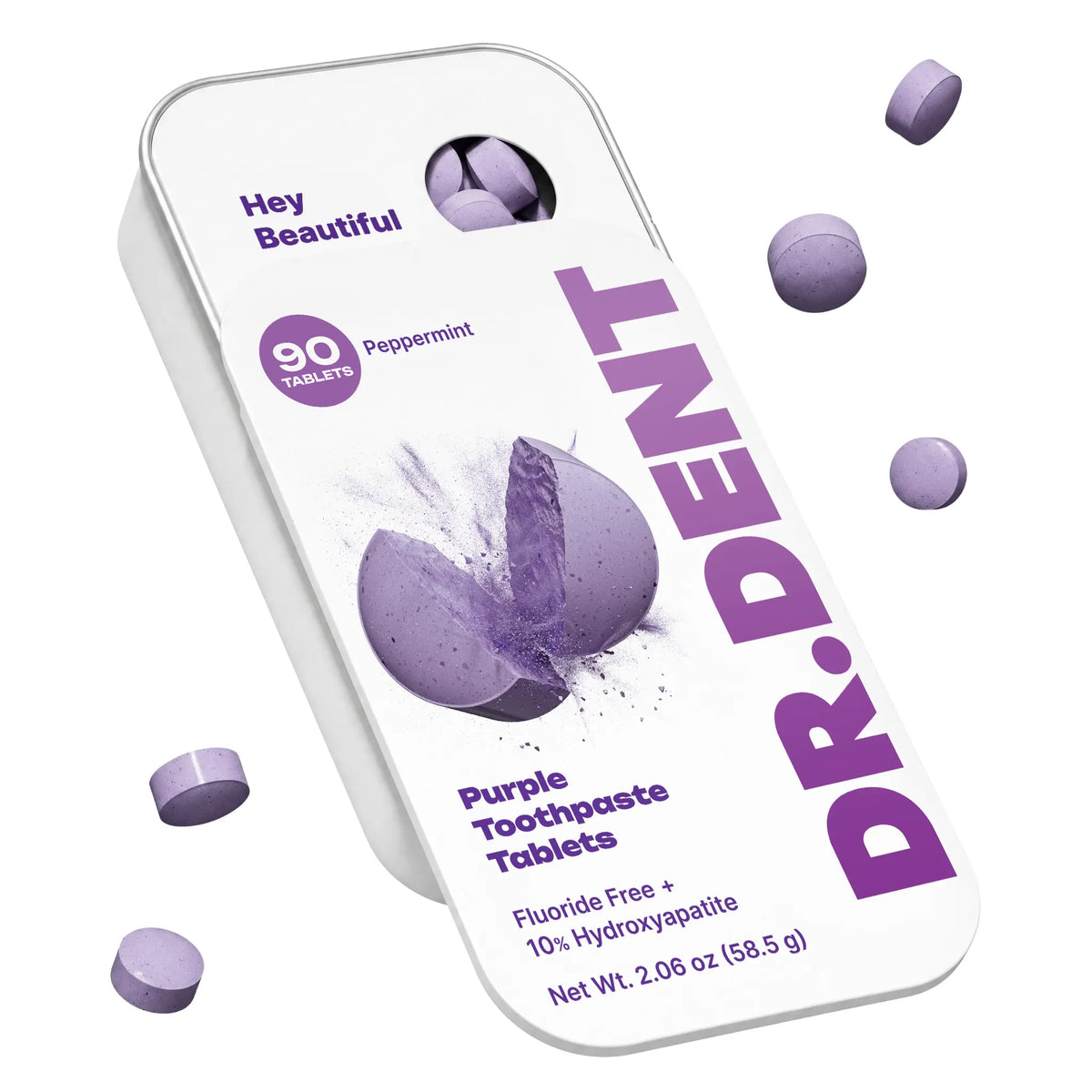 DR.DENT Purple Whitening Toothpaste Tablets – Hydroxyapatite + PAP