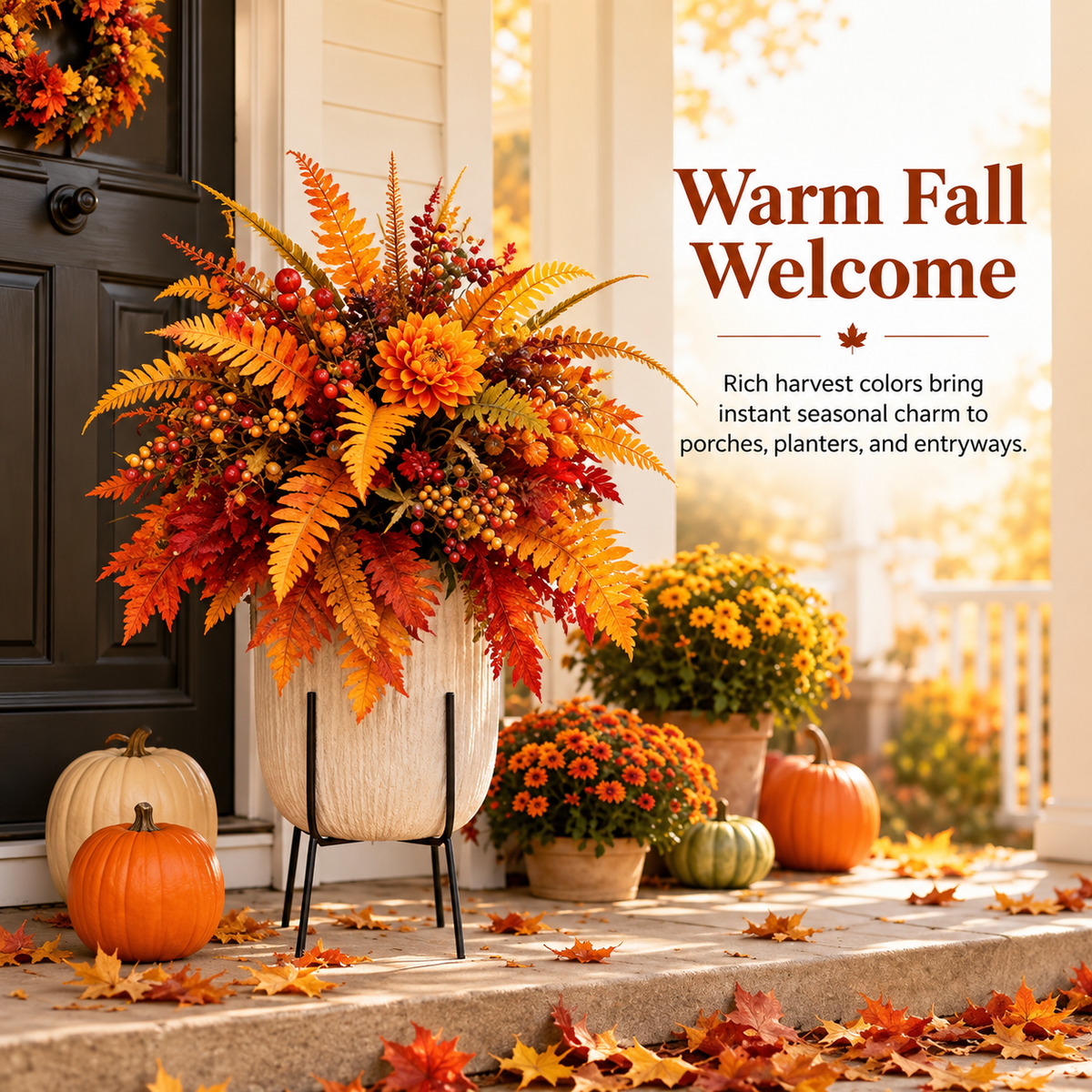 💥The Most-Loved Fall Decor of 2026 🍂 Autumn Harvest Floral Garden Stake Arrangement
