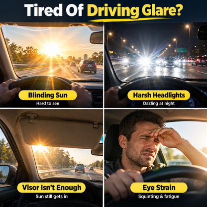 🔥 Limited-Time 50% OFF — 2-in-1 Day &amp; Night Anti-Glare Car Visor