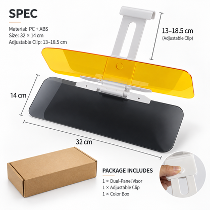 🔥 Limited-Time 50% OFF — 2-in-1 Day &amp; Night Anti-Glare Car Visor