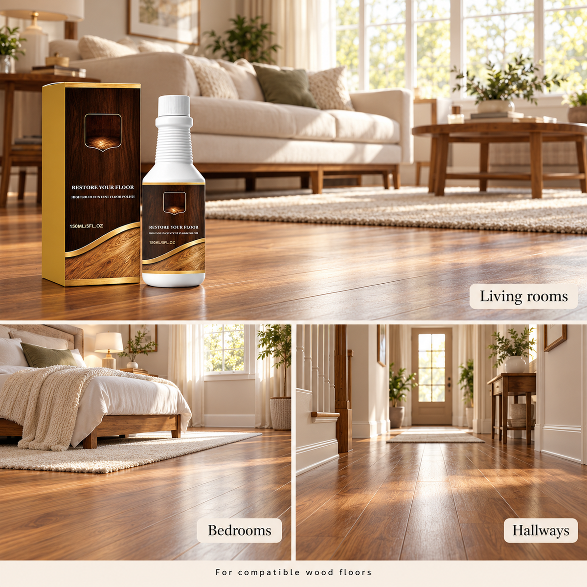 ⏰ Limited-time 50% off — Professional Wood Floor Scratch Repair Floor Polish Restorer