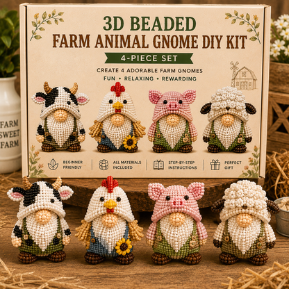 🔥LAST DAY 70% OFF♥ 3D Beaded Gnome DIY Kit