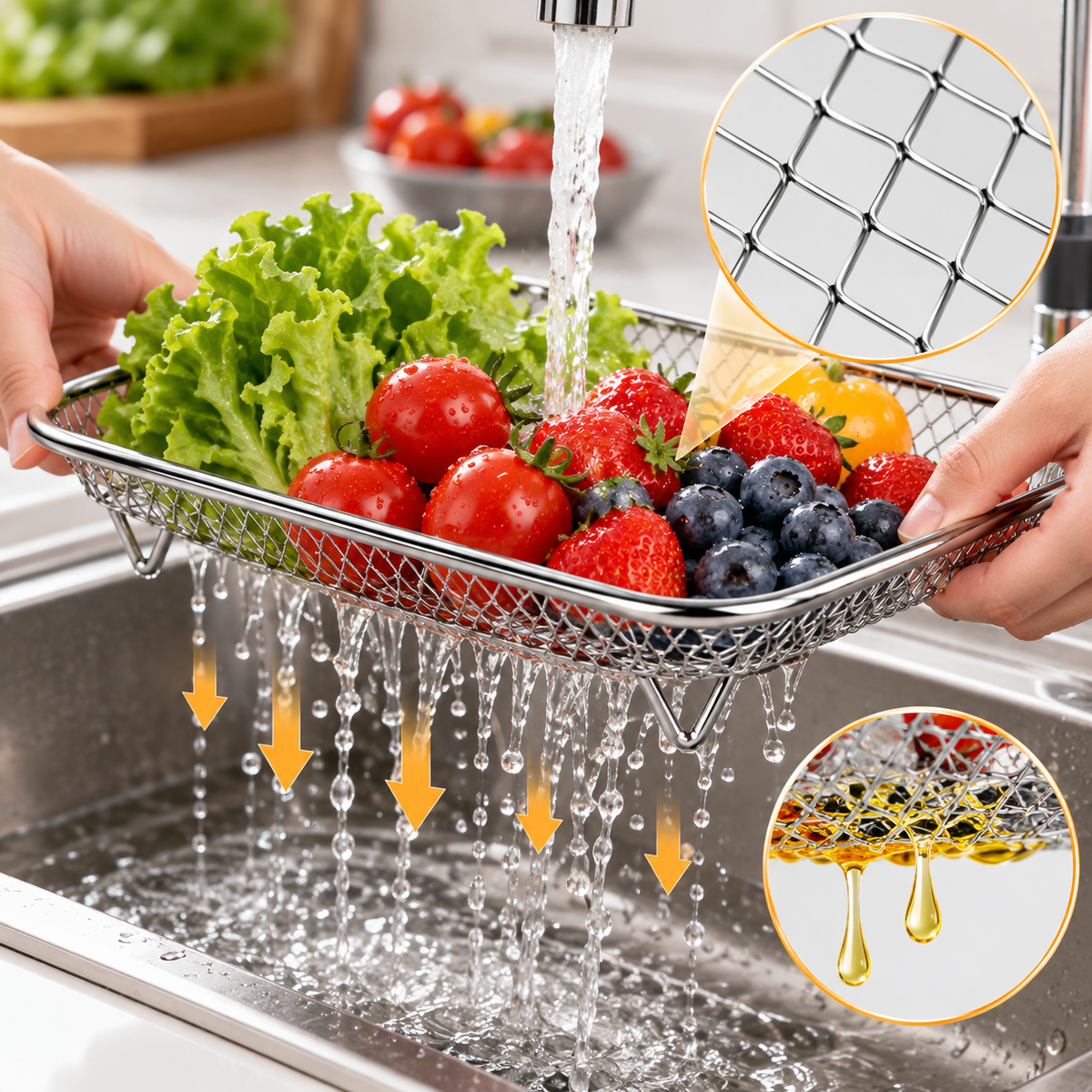 🔥 Limited-time 50% off — 304 Stainless Steel Multi-Purpose Air Fryer Basket
