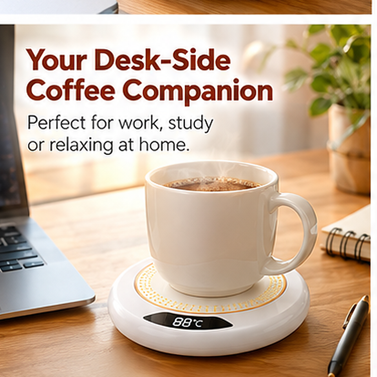 ☕ Electric Coffee Mug Warmer — Keep Every Sip Cozy!
