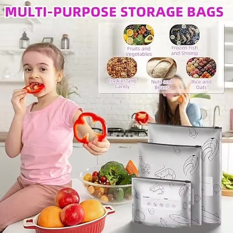 30PCS 2026 Reusable Aluminum Foil Food Storage Bags