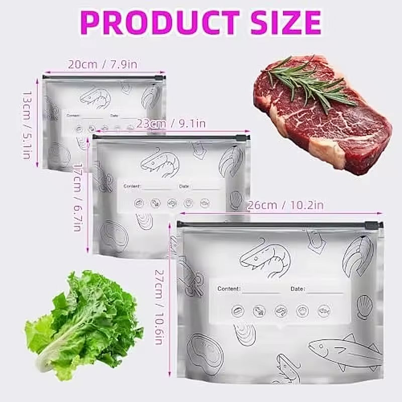 30PCS 2026 Reusable Aluminum Foil Food Storage Bags