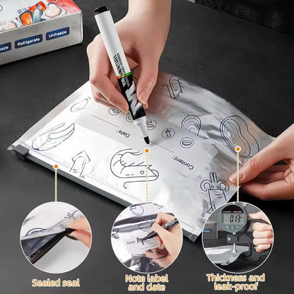 30PCS 2026 Reusable Aluminum Foil Food Storage Bags