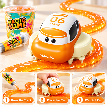 🚗 Magic Slime Track Car – DIY Track Building Toy