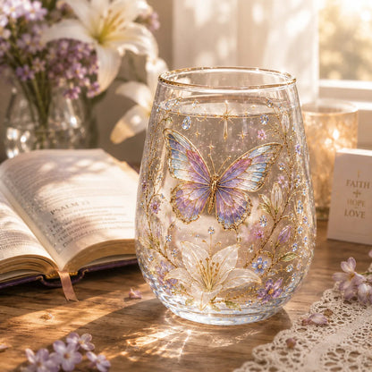 🌸🌿 Limited Edition 2026 Garden Morning Bliss Glass Tea Cup☀️☕