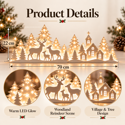 🌲Early Christmas Sale 50% OFF — LED Light-Up Reindeer & Christmas Tree Decoration