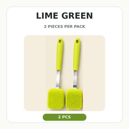 🧽 Silicone Kitchen Scrub Brush — Make Dishwashing Easier!