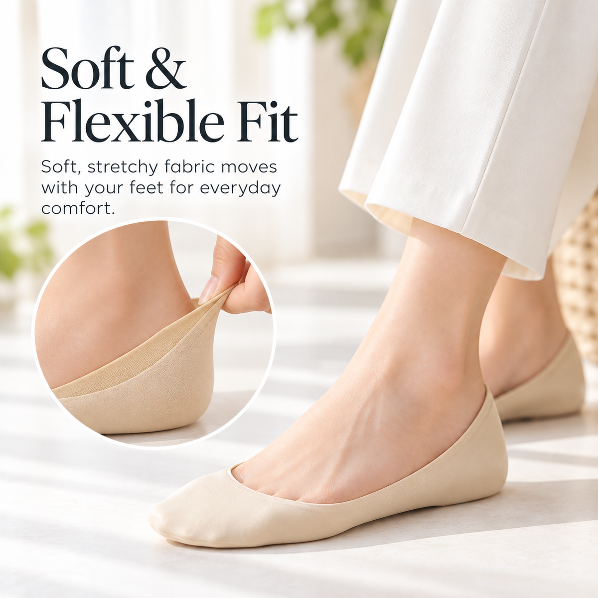 🧦 Cushioned No-Show Socks – Soft Padded Foot Liners