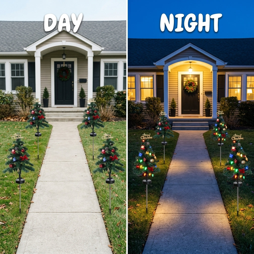 Solar Christmas Tree Stake Lights
