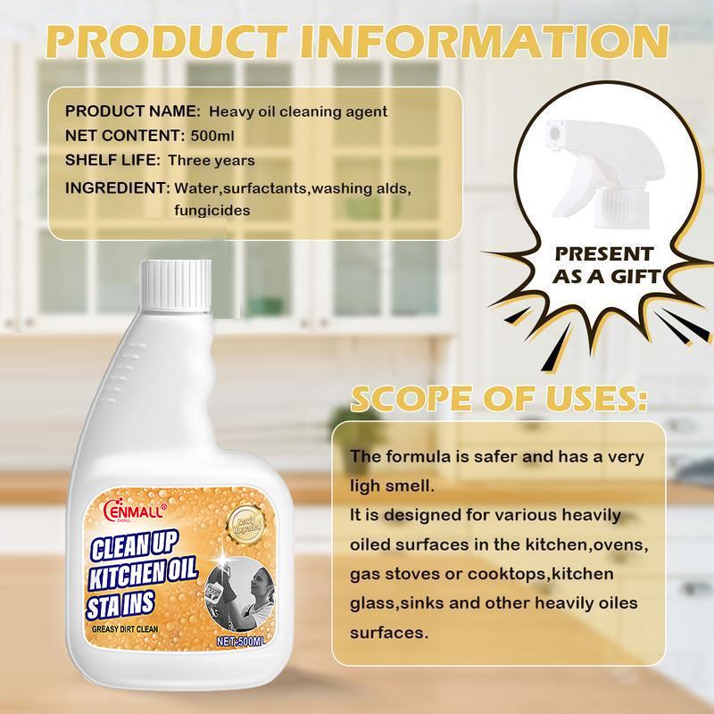 ENMALL Official 2026 New Multi-purpose High-efficiency Cleaner,kitchen degreaser with Nozzle,grease cleaner for Kitchen, Oven, Stove, Range Hood, etc.