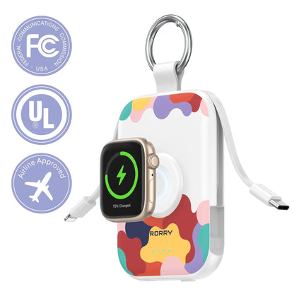 ⚡Hot Sales 49% OFF🔥5000mAh Portable Charger Power Bank with Built-in Cables Travel Keychain Battery Pack
