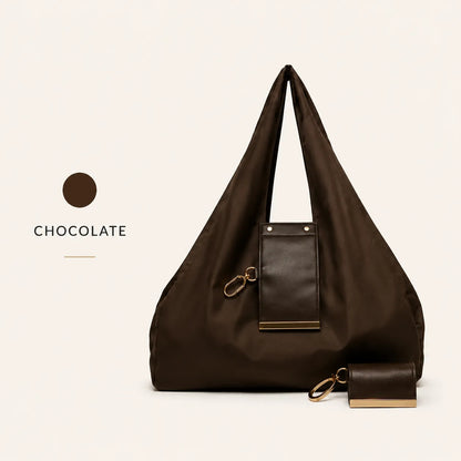 Toworkact™ Varelli Charm Transformable Bag – Stylish Vegan Leather Tote & Keychain Charm