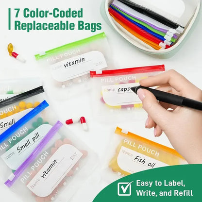 🏆Flash Sale⚡50K+ SOLD! Waterproof Pill Pouch Set-7Pcs Bags Inside