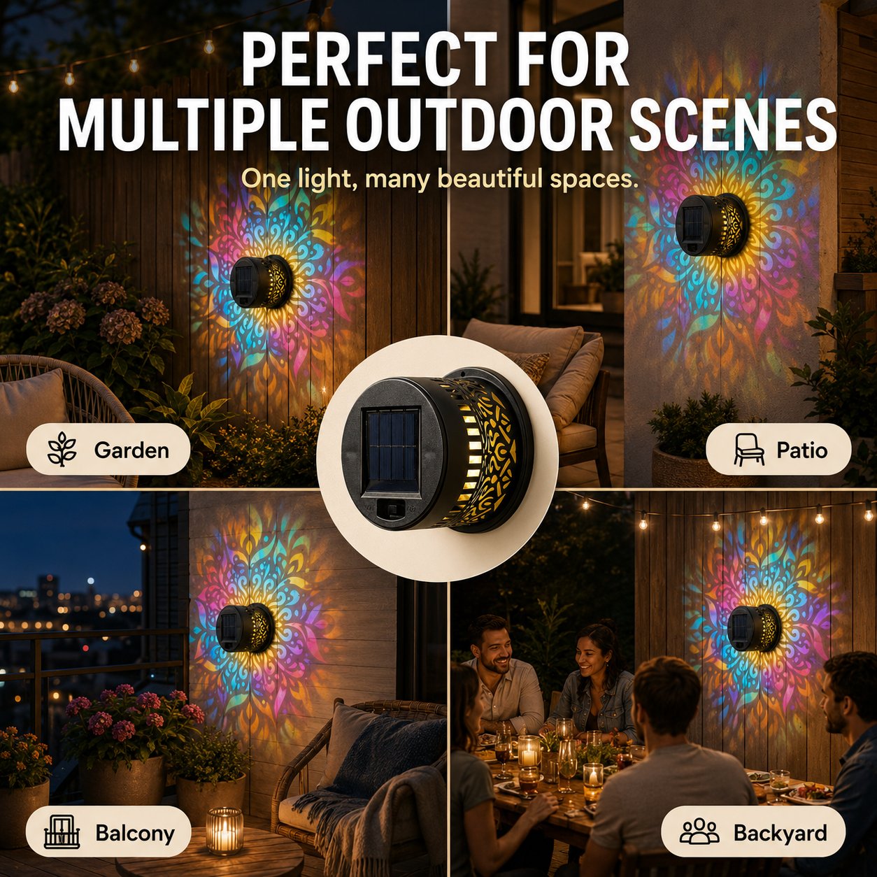 🔥Hot Sale 49% OFF✨Solar Mandala Wall Light