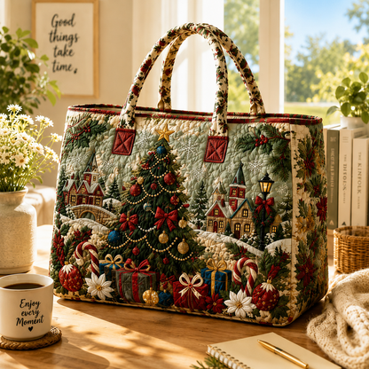 🔥Christmas Sale 49% OFF🎄Christmas Quilted Tote Bag