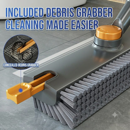 3-in-1 Adjustable Floor Scrub Brush – 360° Rotating Cleaning Tool