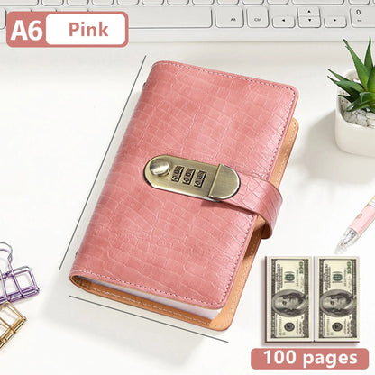 🔥 Last Day 49% OFF– Lockable A6 Savings Notebook with 3-Digit Combination Lock 💰 - Blush Pink