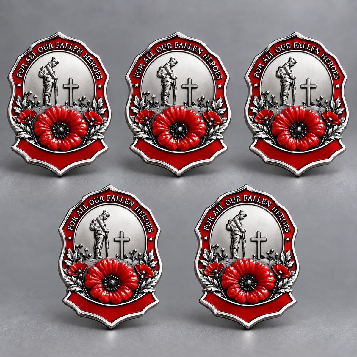 Limited Edition Red Poppy Remembrance Brooch – For All Our Fallen Heroes