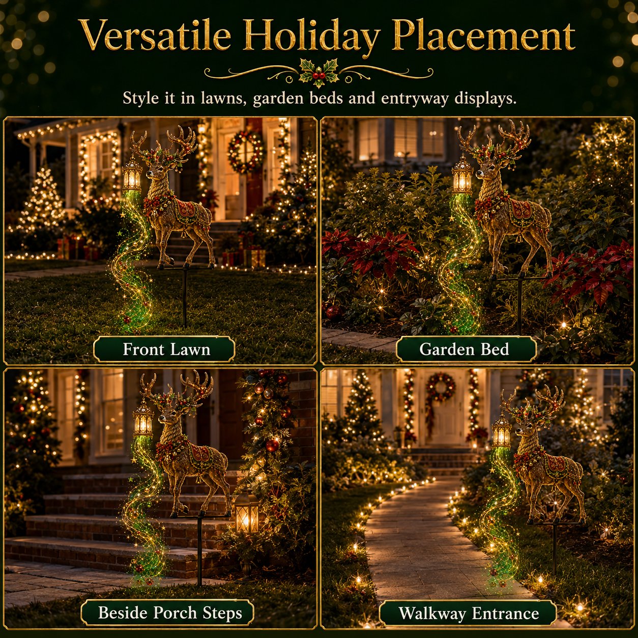 ✨🦌Light-Up Reindeer Christmas Yard Stake