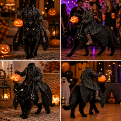 🔥Hot Sale 49% OFF💀Headless Horseman Cat Costume