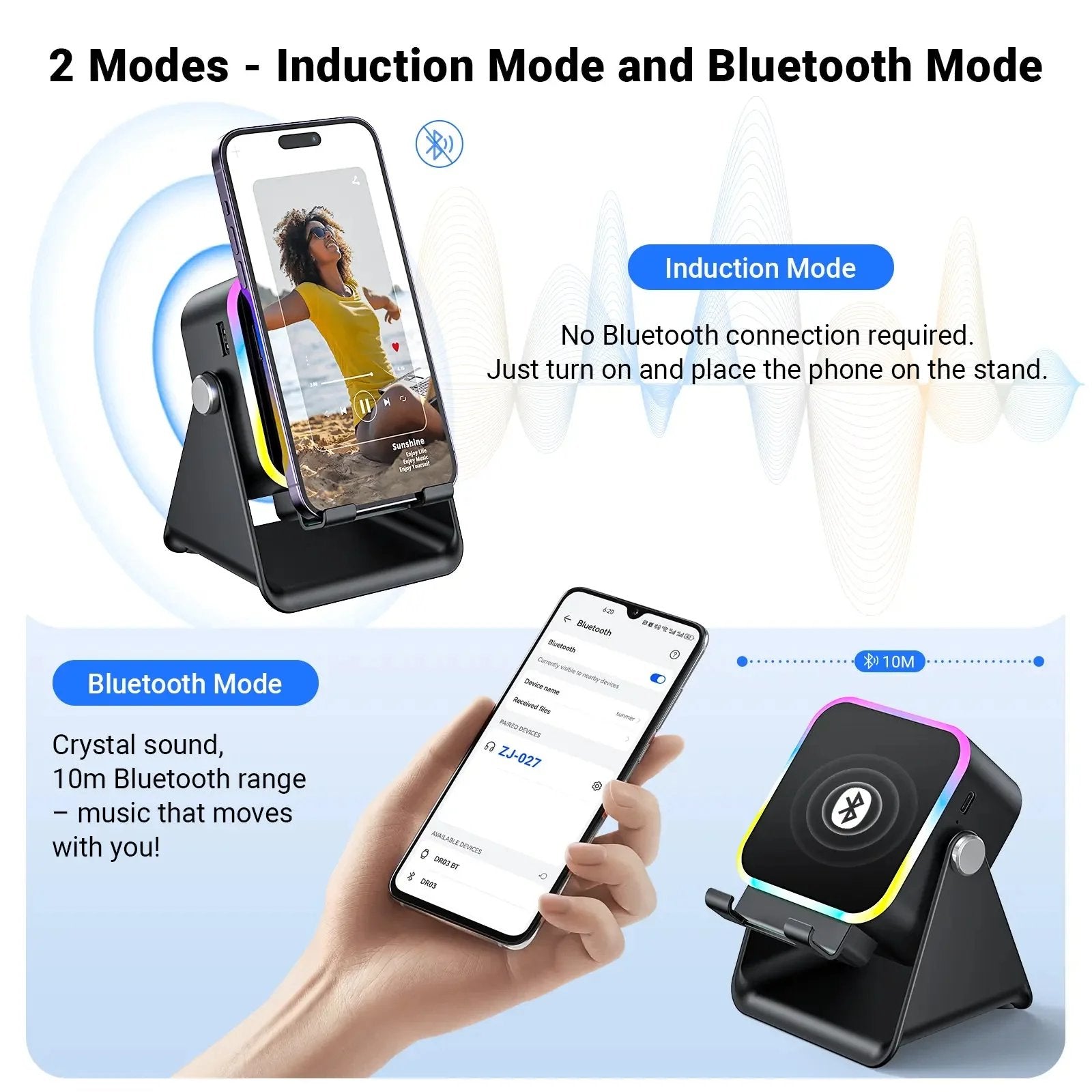 🔥 HOT SALE 🔥5-in-1 Wireless Speaker Phone Stand with Power Bank