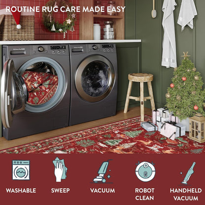 🎄Christmas Sale 49% OFF🎄Christmas Deer Santa Long Rug