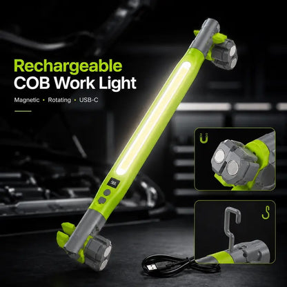 Rechargeable COB Work Light - Magnetic LED InspectionLight with Hook