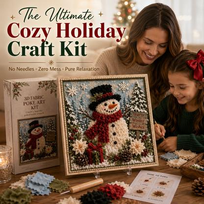 ✨ DIY 3D Christmas Fabric Poke Art | The Ultimate Holiday Gift & Décor